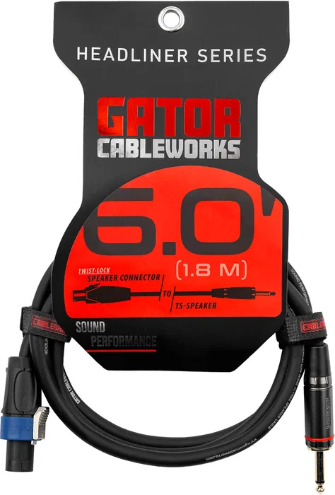 CABLEWORKS Câble Haut-Parleur Jack/Speakon - 1,8 m