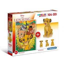 Clementoni SuperColor Le Roi Lion 3D Puzzle 104 pièces