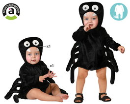 Atosa Déguisement Araignée Noire Bébé avec Capuche et Pattes Latérales
