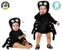 Atosa Déguisement Araignée Noire Bébé avec Capuche et Pattes Latérales