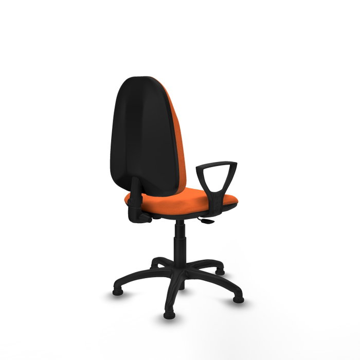 PIQUERAS Y CRESPO Chaise de bureau Algarra, tissu orange, base polyamide noire