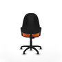 PIQUERAS Y CRESPO Chaise de bureau Algarra, tissu orange, base polyamide noire