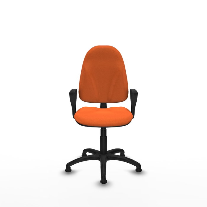 PIQUERAS Y CRESPO Chaise de bureau Algarra, tissu orange, base polyamide noire