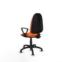 PIQUERAS Y CRESPO Chaise de bureau Algarra, tissu orange, base polyamide noire