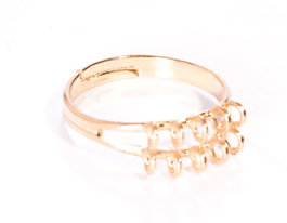 Innspiro Anneau métallique ajustable doré 18 mm