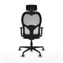 Piqueras y Crespo Chaise de Bureau avec Appui-tête 1D036G2 Bleu marine