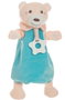 Creaciones Llopis - Marionnette lapin hochet et anneau de dentition en tissu polyester - 35 cm