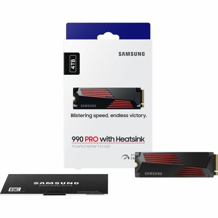 Samsung 990 PRO SSD Interne 4 To avec dissipateur thermique RVB
