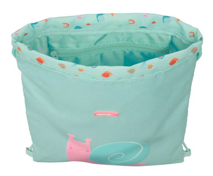 Safta Sac plat facile d'entretien pour enfant d'âge préscolaire "Escargot" 26 x 34 x 1 cm - Dès 3 ans