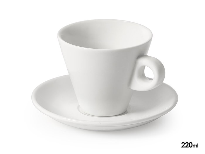 VESSIA Taza de café leche boca ancha 220ml Blanco VESSIA Taza de café leche boca ancha 220ml Blanco