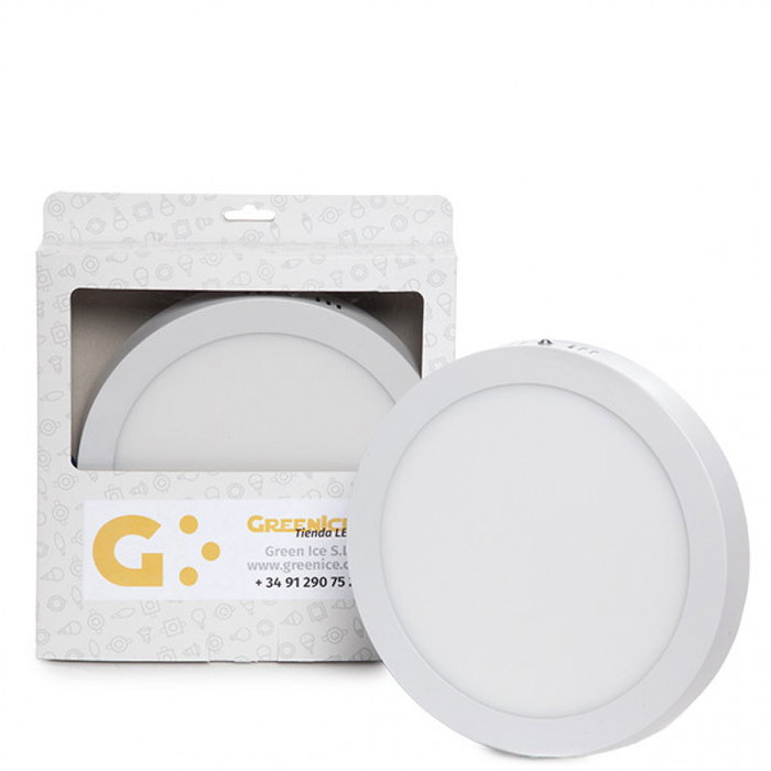 Plafonnier LED Circulaire 18W 6000K Blanc Froid 1190Lm White Plafonnier LED Circulaire 18W 6000K Blanc Froid 1190Lm White