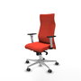 Piqueras Y Crespo Fauteuil Albacete Orange Foncé avec Mécanisme Synchrone et Base Aluminium
