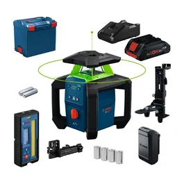 Bosch Professional GRL 18V-4-34 CVG - Laser rotatif Vert H+V, 400 m avec support mural, batterie et chargeur