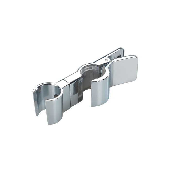 Wenko Support de douche ajustable en métal et acier inoxydable pour barre ø 19-25 mm, 11,7 x 2,7 x 3 cm