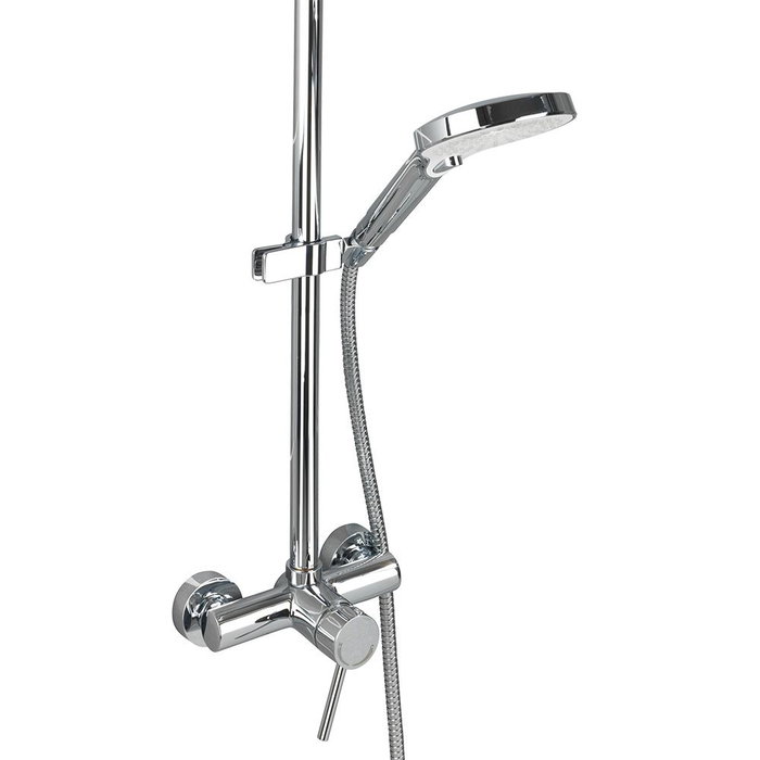 Wenko Support de douche ajustable en métal et acier inoxydable pour barre ø 19-25 mm, 11,7 x 2,7 x 3 cm