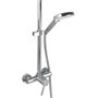 Wenko Support de douche ajustable en métal et acier inoxydable pour barre ø 19-25 mm, 11,7 x 2,7 x 3 cm