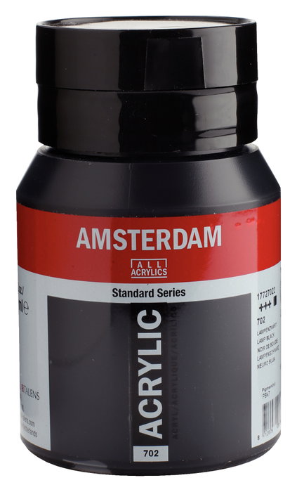 Amsterdam Peinture acrylique Standard Series Negro Bujía 702, 500 ml Amsterdam Peinture acrylique Standard Series Negro Bujía 702, 500 ml