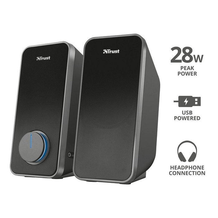 Haut-parleurs de PC Trust 20179 28 W Noir