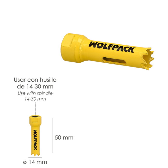 WOLFPACK LINEA PROFESIONAL Scie cloche bimetal Target Ø 14 mm