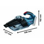 Bosch Professional GAS 18V-1 Aspirateur sans fil 18V (sans batterie ni chargeur) bleu et noir