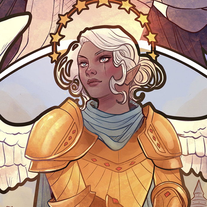 Sideshow Collectibles Critical Role impression Art Ashley Johnson: 10th Anniversary Art Nouveau Illustrations 46 x 28 cm