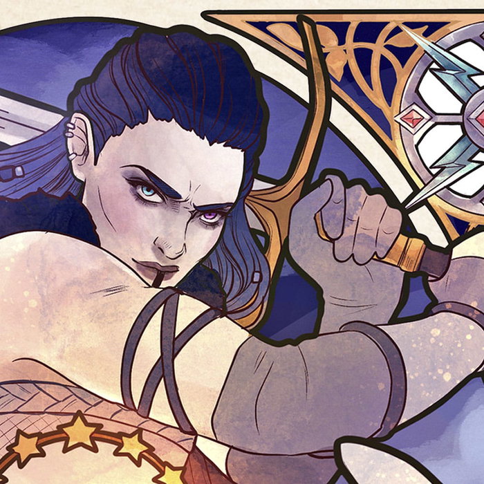 Sideshow Collectibles Critical Role impression Art Ashley Johnson: 10th Anniversary Art Nouveau Illustrations 46 x 28 cm