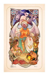 Sideshow Collectibles Critical Role impression Art Ashley Johnson: 10th Anniversary Art Nouveau Illustrations 46 x 28 cm