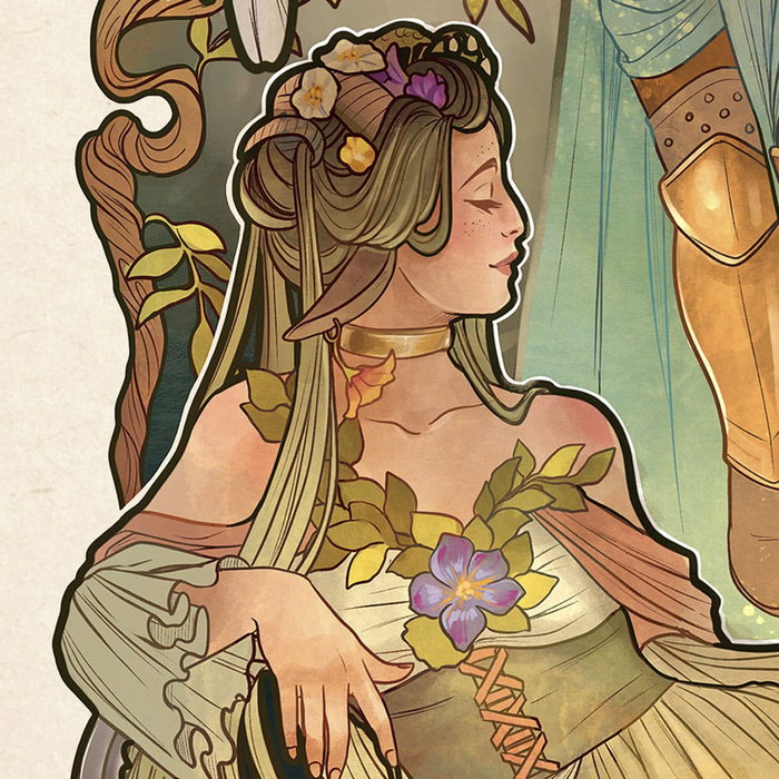 Sideshow Collectibles Critical Role impression Art Ashley Johnson: 10th Anniversary Art Nouveau Illustrations 46 x 28 cm
