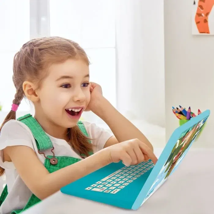 Lexibook Ordinateur éducatif bilingue enfants Vaiana EN/FR avec 124 activités d'apprentissage - Maths, dactylo, musique, jeux, pour 3 ans et plus
