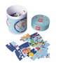 APLI KIDS Puzzle géant circulaire XXL 48 pièces - Carte du monde (Mapamundi) - Diamètre 50 cm - À partir de 5 ans - Réf. 18201