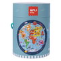 APLI KIDS Puzzle géant circulaire XXL 48 pièces - Carte du monde (Mapamundi) - Diamètre 50 cm - À partir de 5 ans - Réf. 18201
