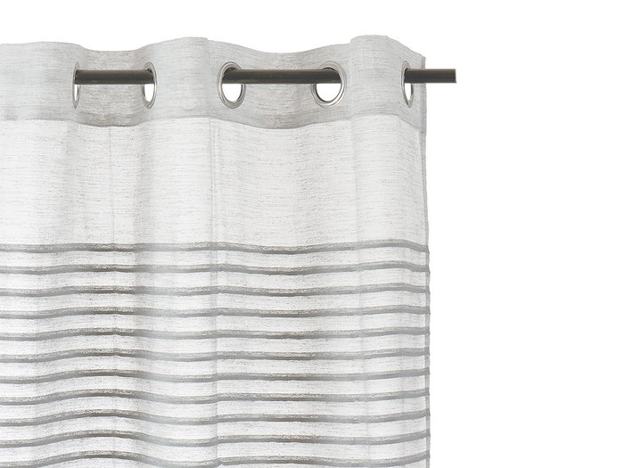 Giftdecor Rideau à plis rayé gris clair 34 x 5 x 26.5 cm (Set de 6)