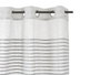 Giftdecor Rideau à plis rayé gris clair 34 x 5 x 26.5 cm (Set de 6)