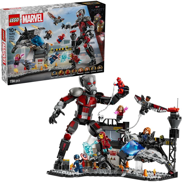 LEGO Marvel 76314 Captain America: Civil War Battle