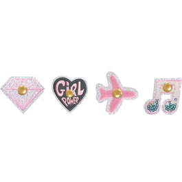 WOW GENERATION Portatout - Pochette ou trousse de transport avec patchs - Dimensions: 22 x 10 x 6,5 cm