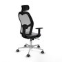 Piqueras y Crespo Chaise de Bureau avec Appui-tête Jorquera 1D086G2 Gris