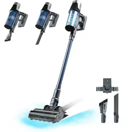 Cecotec Conga Rockstar RS50 Aspirateur balai laveur 25000 Pa 60 min 130 m² Noir Bleu foncé
