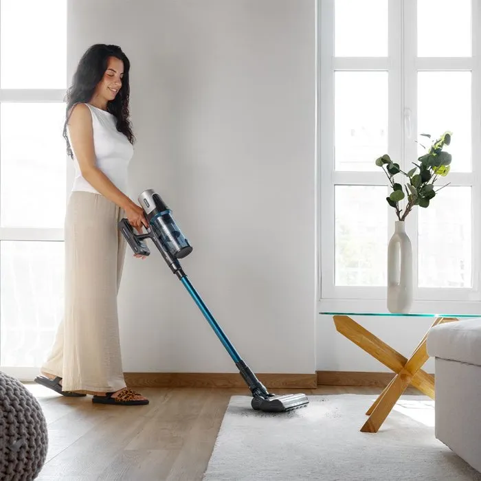 Cecotec Conga Rockstar RS50 Aspirateur balai laveur 25000 Pa 60 min 130 m² Noir Bleu foncé