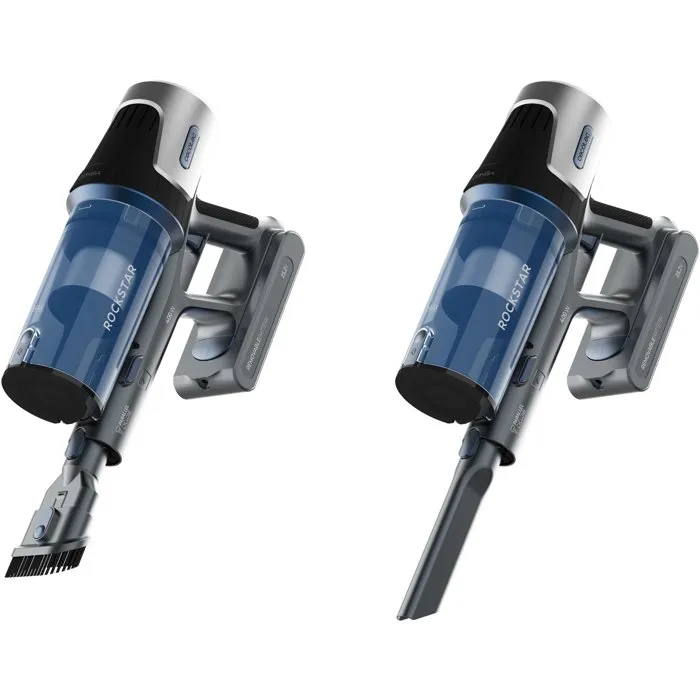 Cecotec Conga Rockstar RS50 Aspirateur balai laveur 25000 Pa 60 min 130 m² Noir Bleu foncé