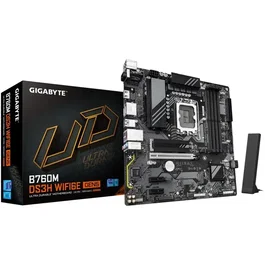 GIGABYTE Carte mère B760M DS3H WF6E GEN5 Micro-ATX - Chipset Intel B760 - Compatible DDR5 - WiFi 6E et PCIe 5.0