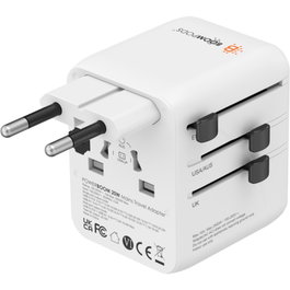 Boompods World Travel Plug 20W Blanc