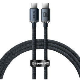 BASEUS Câble USB 2.0 USB C vers USB C 1,2m noir textile