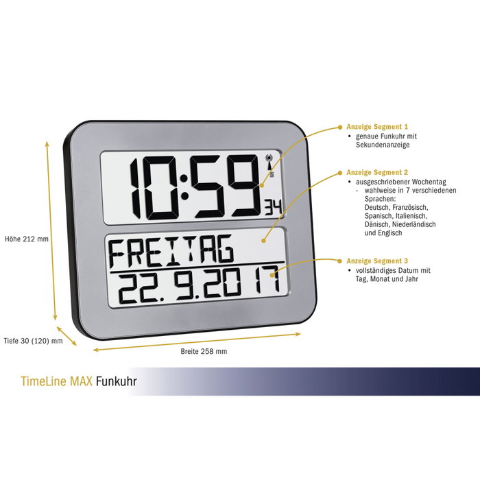 TFA TIMELINE MAX 60.4512.54 Argent TFA TIMELINE MAX 60.4512.54 Argent