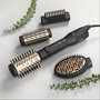 BaByliss AS970E Big Hair Lustre, Brosse soufflante rotative avec air chaud, couleur noir et or