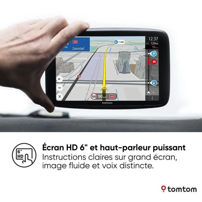TomTom GO Superior 6 GPS Voiture 6 pouces - Cartes Monde, Traffic temps réel, Alertes zones de danger, 2 ans services Premium inclus