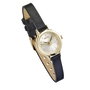 THE CARAT SHOP - Montre Harry Potter attrapeuse dorée - Cadran argenté et doré - Boîtier alliage 21 cm - Bracelet PU noir 8 mm - Pile oxyde d'argent