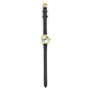 THE CARAT SHOP - Montre Harry Potter attrapeuse dorée - Cadran argenté et doré - Boîtier alliage 21 cm - Bracelet PU noir 8 mm - Pile oxyde d'argent