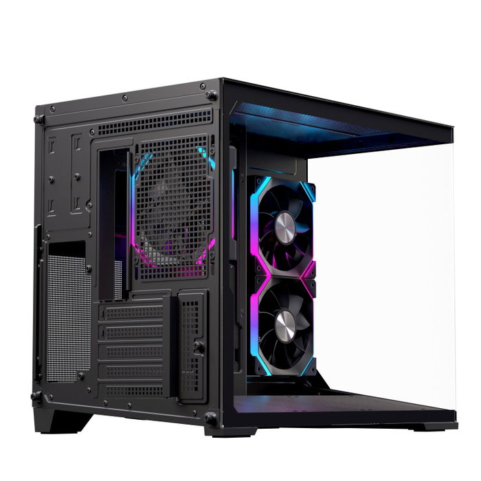 Einarex PRISMA SM300 RGB Boîtier Gaming Micro-ATX Noir avec Verre Trempé
