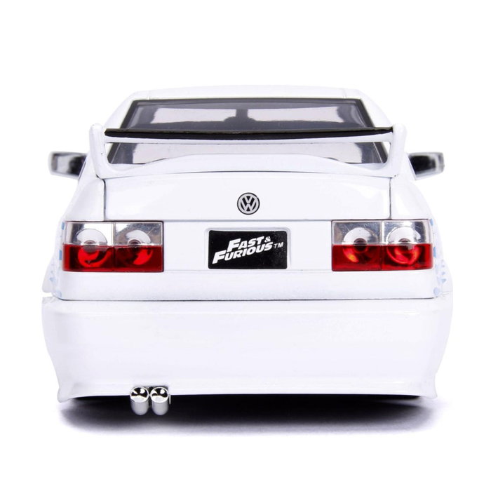 Jada Fast & Furious 1995 VW Jetta 1:24, White / Blue Jada Fast & Furious 1995 VW Jetta 1:24, White / Blue