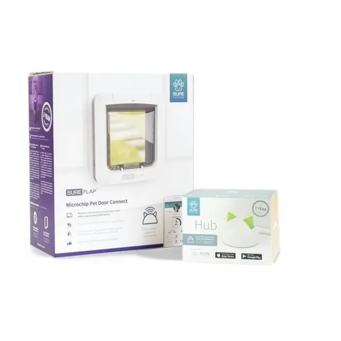 SureFlap Grande Chatière à Puce électronique Connect avec Hub SureFlap Grande Chatière à Puce électronique Connect avec Hub